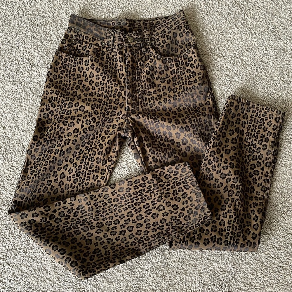 FENDI LEOPARD ZUCCA PANTS LIKE NEW VINTAGE!!
